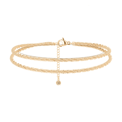 💜BUY 1 GET 1 FREE💜Dainty Layered waterproof anklet