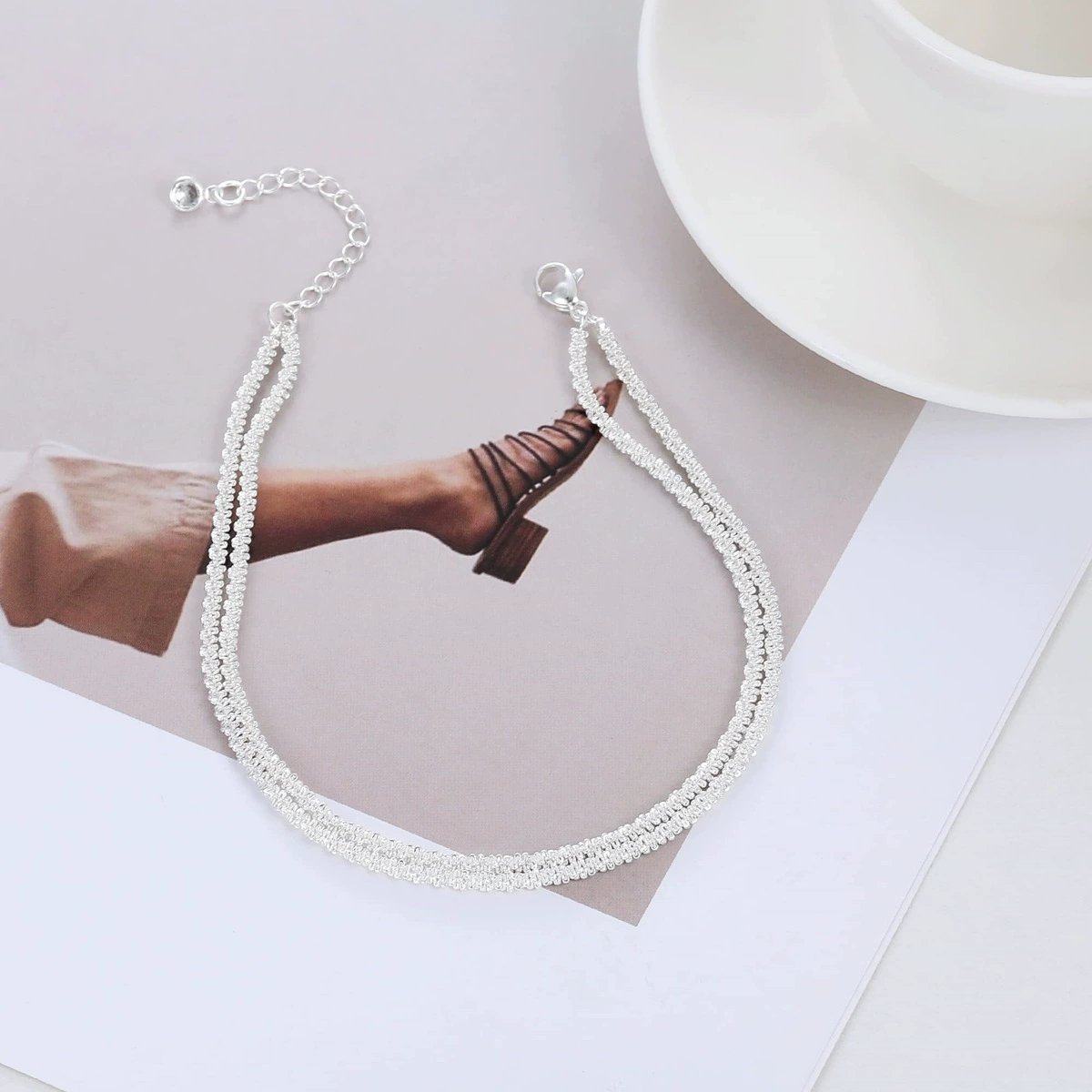 💜BUY 1 GET 1 FREE💜Dainty Layered waterproof anklet