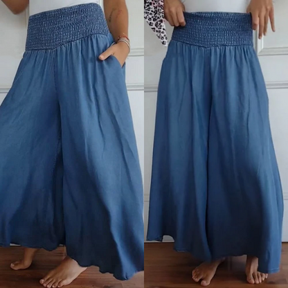 🔥Hot Sale 🔥 Women's Trendy High Waist Wide Leg Jeans with Pockets