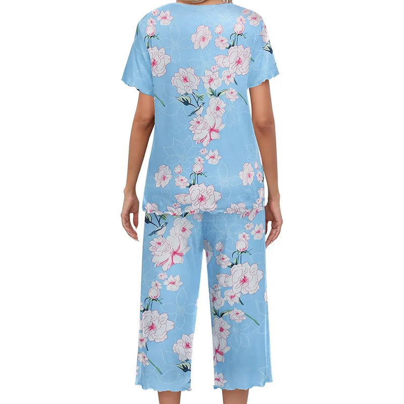 🎁Hot Sale 50% OFF⏳Women's Printed Top & Pants Sleepwear Set