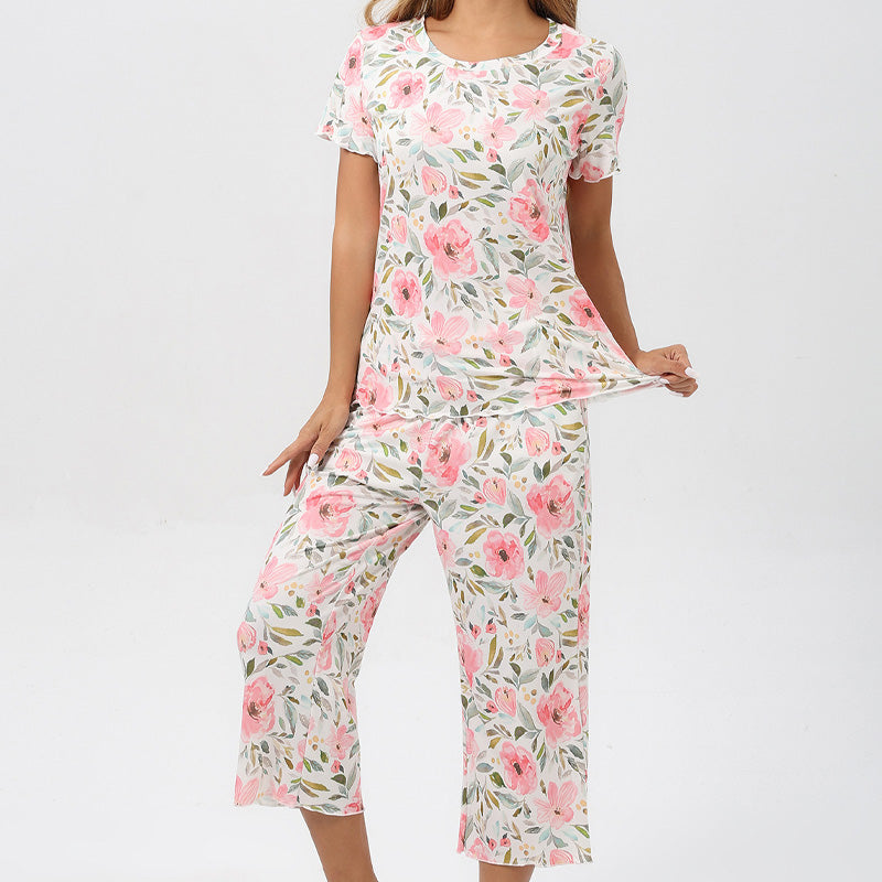 🎁Hot Sale 50% OFF⏳Women's Printed Top & Pants Sleepwear Set